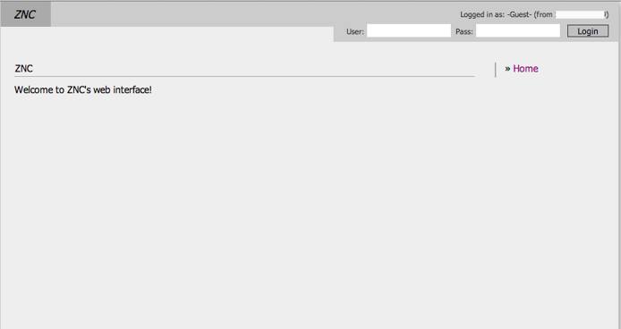 ZNC&rsquo;s Web Admin